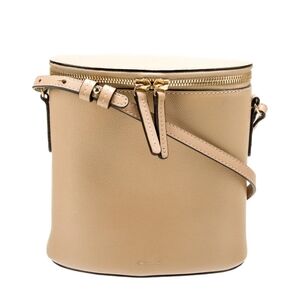 Cuero&Mor $695 Leather Small Bucket Bag Beige Made In Spain